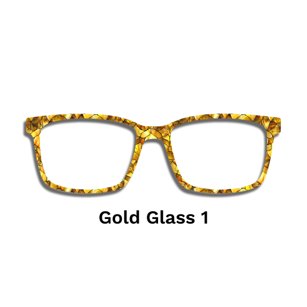 Stained Glass Gold Toppers - Compatible Pair wear