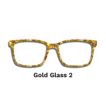 Stained Glass Gold Toppers - Compatible Pair wear