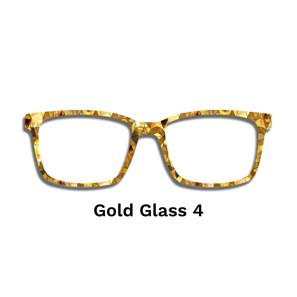 Stained Glass Gold Toppers - Compatible Pair wear