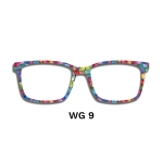 Watercolor Rainbow Stained Glass Toppers - Compatible Pair wear