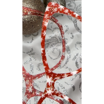 Watercolor-Cherry-Red-Snowflakes Toppers - Compatible Pair Wear