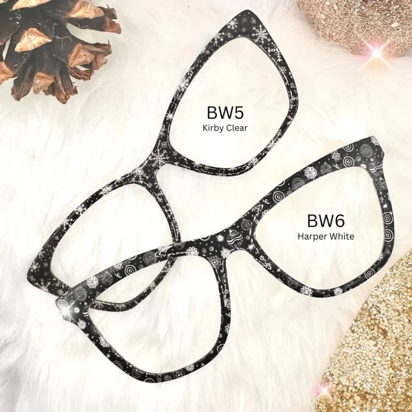 Black & White Christmas Toppers  - Compatible with Pair wear