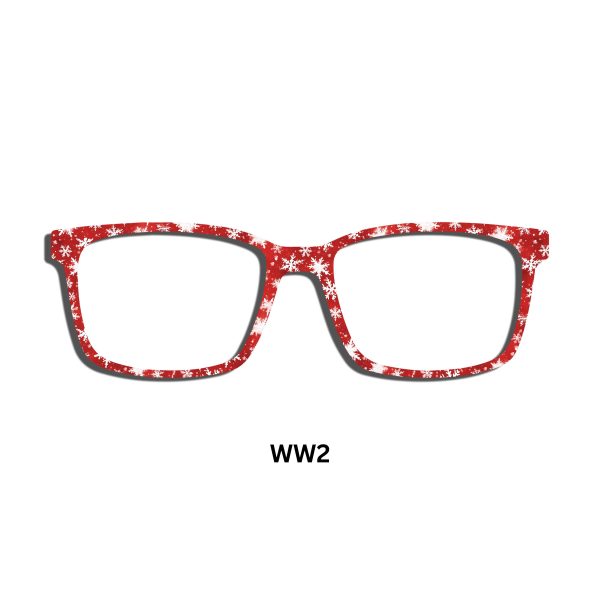 Watercolor-Cherry-Red-Snowflakes Toppers - Compatible Pair Wear