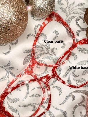 Watercolor-Cherry-Red-Snowflakes Toppers - Compatible Pair Wear