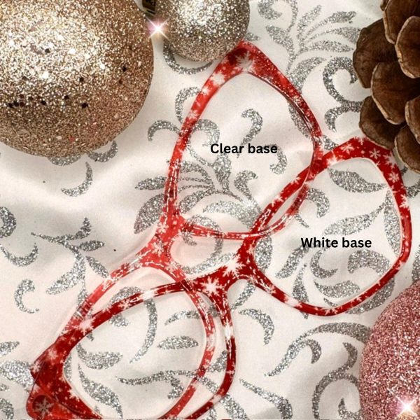 Watercolor-Cherry-Red-Snowflakes Toppers - Compatible Pair Wear