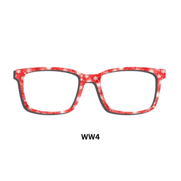 Watercolor-Cherry-Red-Snowflakes Toppers - Compatible Pair Wear