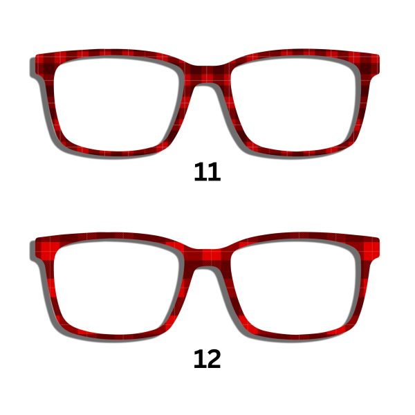 Red Plaid Valentines Toppers