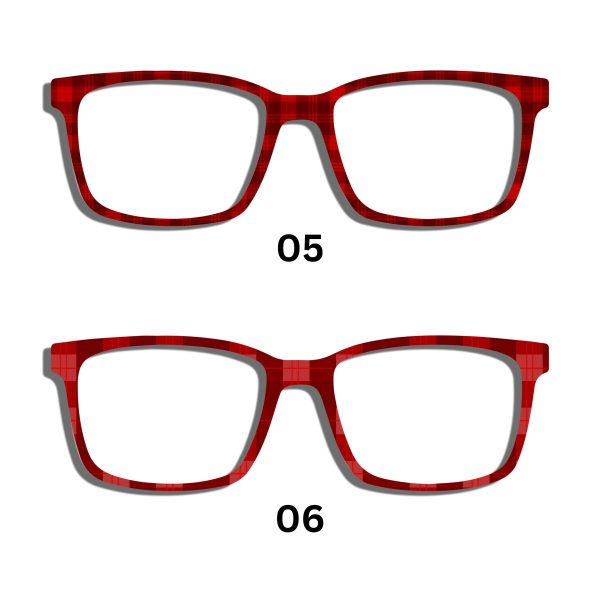 Red Plaid Valentines Toppers