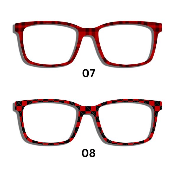 Red Plaid Valentines Toppers