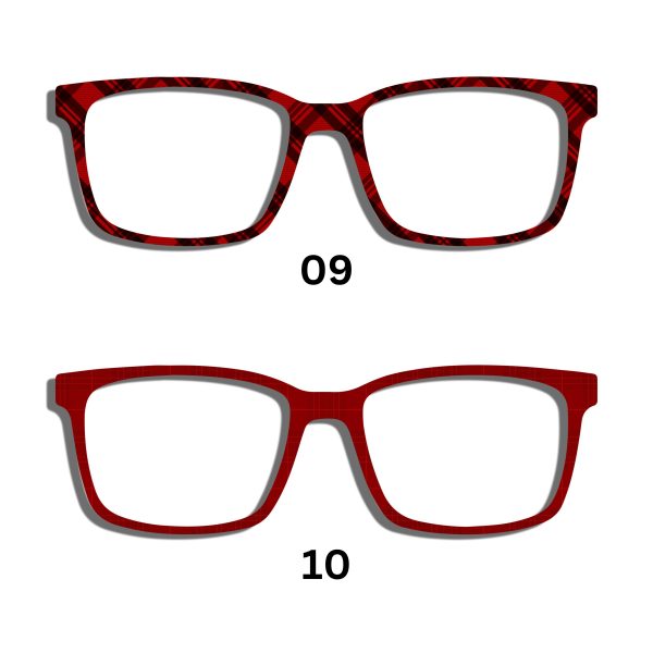 Red Plaid Valentines Toppers