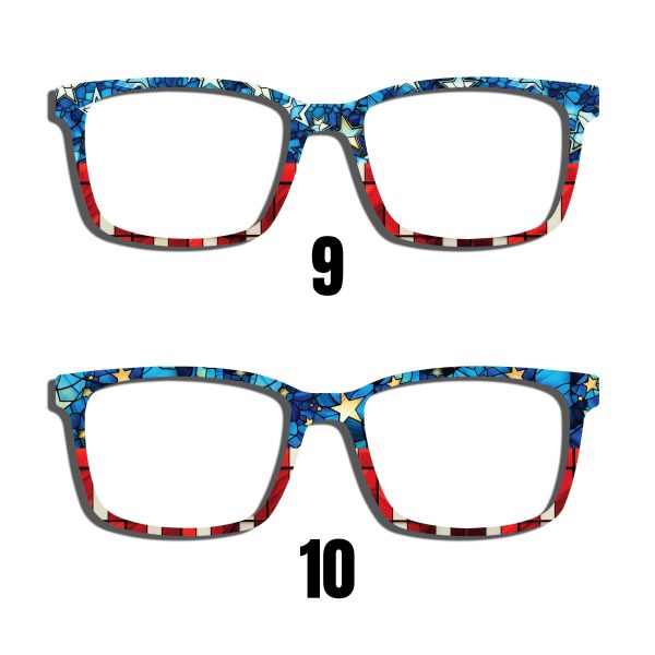 Patriotic Stain Glass Toppers