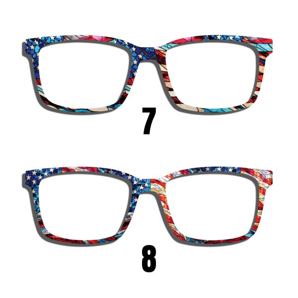 Patriotic Stain Glass Toppers