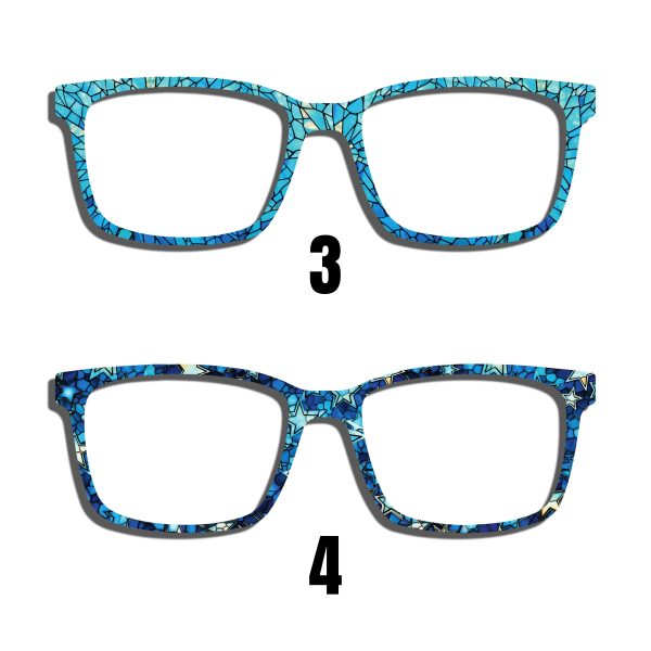 Patriotic Stain Glass Toppers