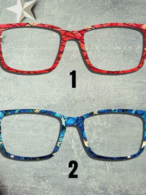 Patriotic Stain Glass Toppers