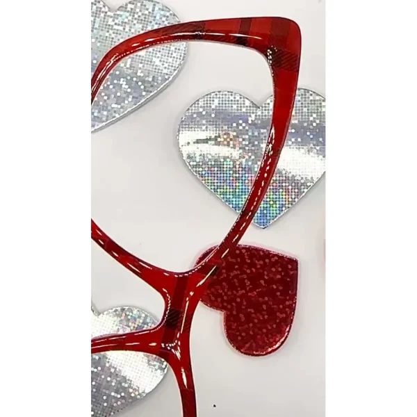 Red Plaid Valentines Toppers