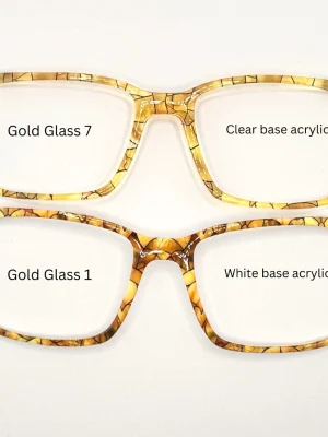 Stained Glass Gold Toppers - Compatible Pair wear